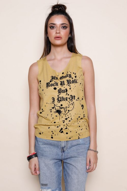 Mustard rib cotton Tank ONLY