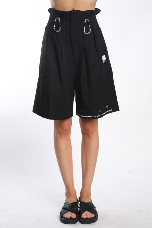 Black  Cotton Bermuda Pants  FEARLESS