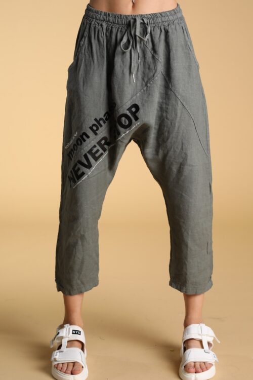 Olive Green Designed Baggy Jogger Pants  DON'T