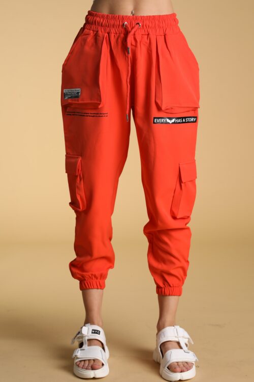 Red Designed Jogger Pants EVERY