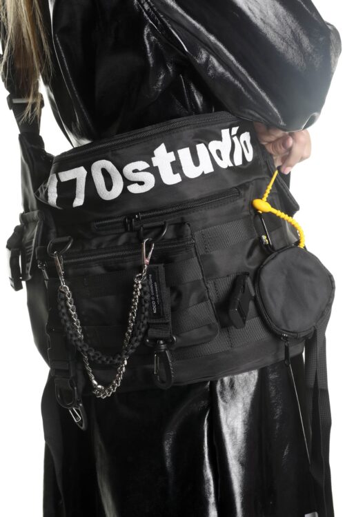 Hand Made Designed Black Side Bag STUDIO