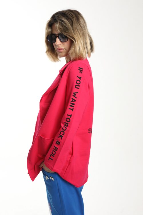 Pink Unique Design Pullover Blazer Jacket  SKULL