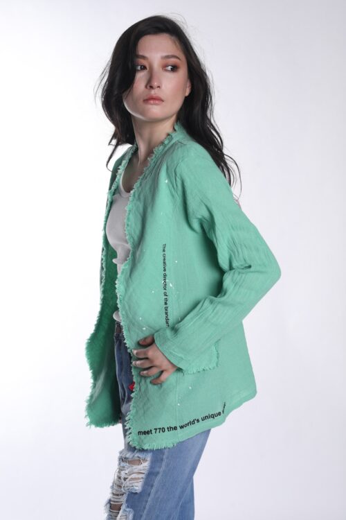 Light Green Unique Design Blazer Jacket  TEL AVIV