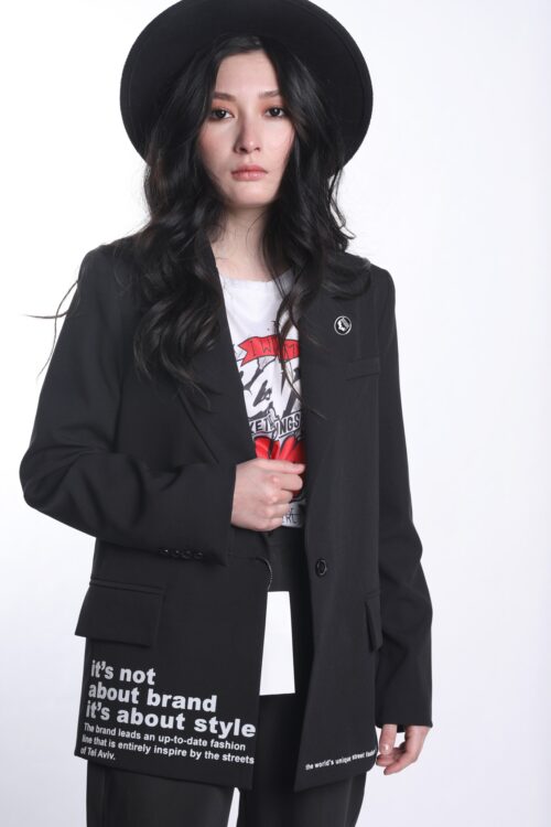 Black Color Unique Design Blazer Jacket  STYLE