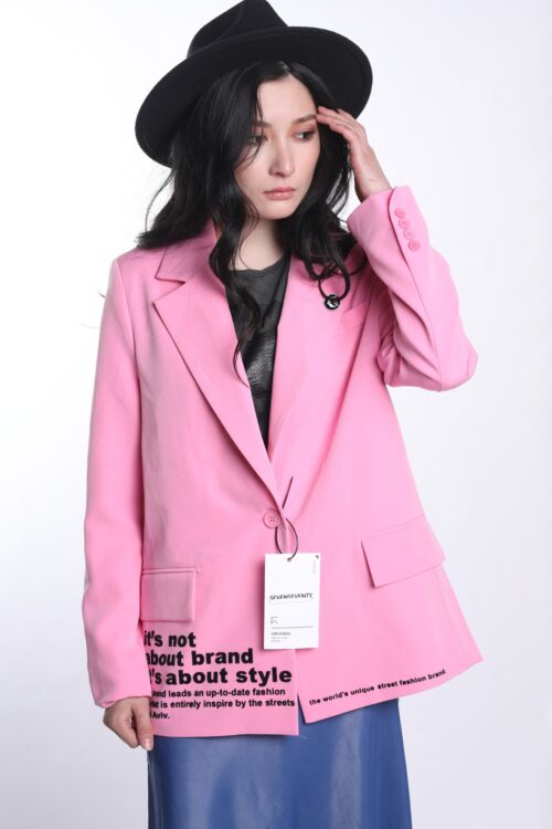 Pink Color Unique Design Blazer Jacket  STYLE