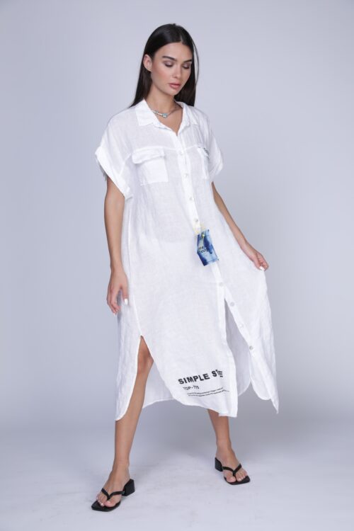 White  Buttoned Up Maxi Dress DREAM