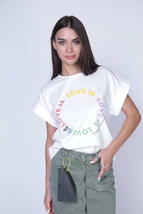  Designed  White T- Shirt  LOVE