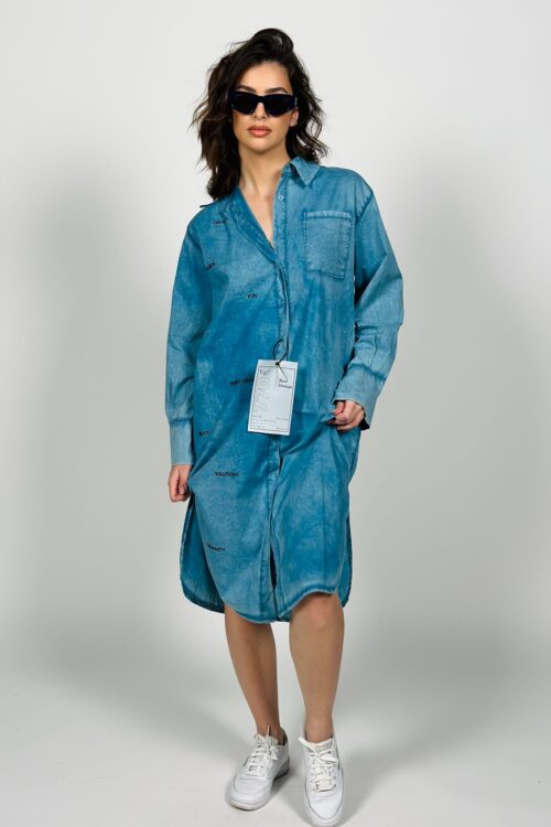 Torquise Cotton Midi Dress FUN