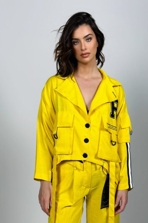 yellow jacket with straps LIMITED
