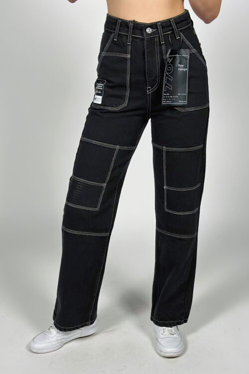 jeans with outside stitches DESIGN