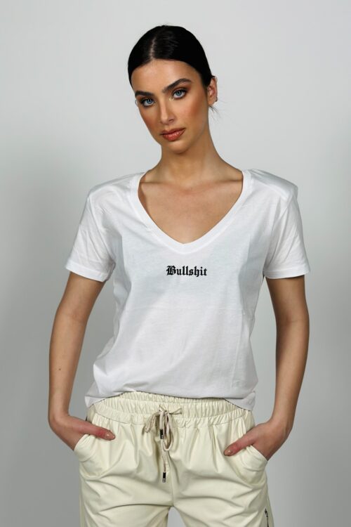   Black Basic T Shirt  BULLSHIT