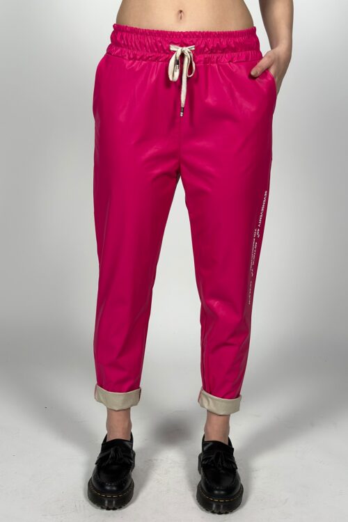 Designed Ivory  Faux Leather  Jogger Pants  PRODUCTION