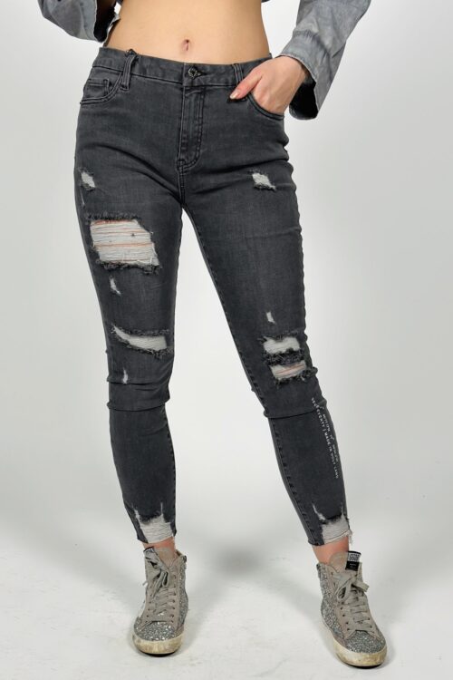 Designed Destroyed Skinny  Denim Pants  SEVEN