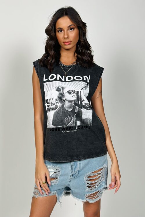 Sleeveles tee shirt LONDON