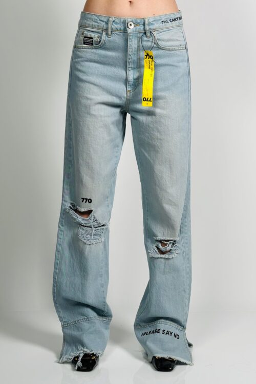 Designed Mom Cut Denim Pants  YOU