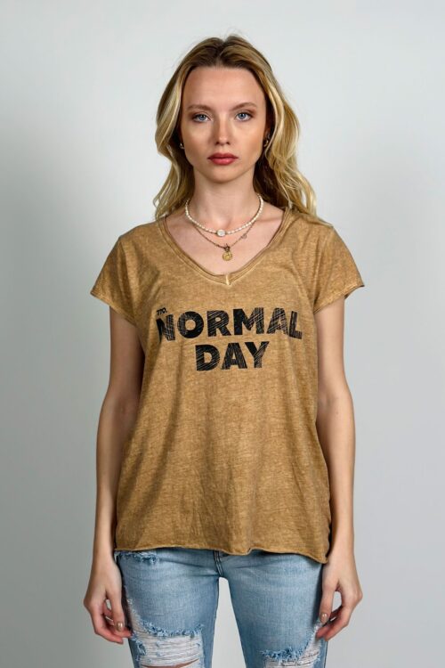  Designed Washed T- Shirt  NORMAL DAY