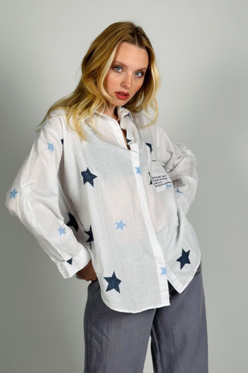 Buttoned up Long Sleeve Shirt  STARS