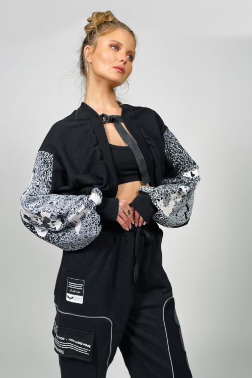 Black   Wide Opened Jacket  Top  SEVEN