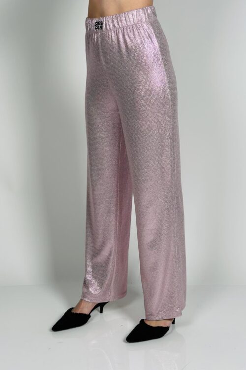 Pink Funky Style Designed Lurex  Pants  DESIGN