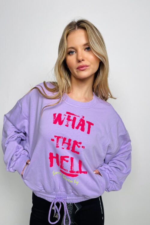 Purple  Long Sleeves Basic Cotton Top  WHAT