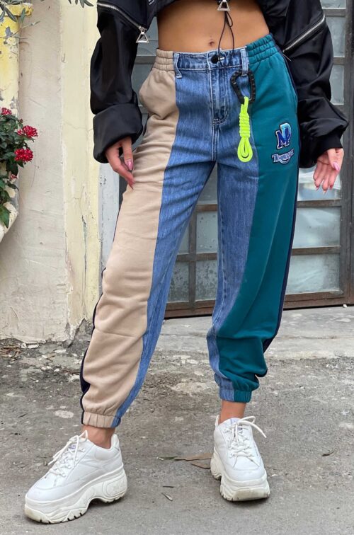 Designed Denom And Pullover  Jogger Pants  END