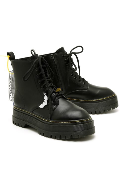 Black High Cut Boots BLACK
