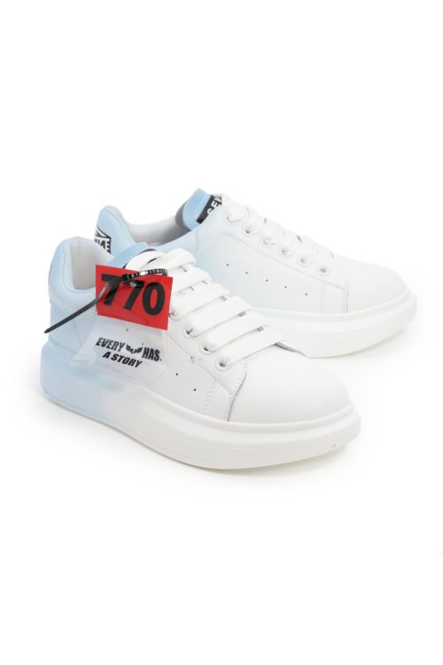 White And Light Blue Shades Sneakers SEVEN