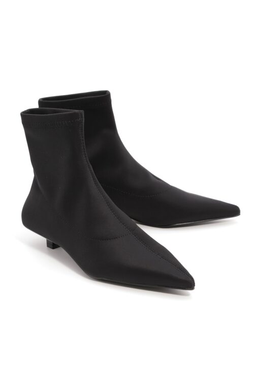 Black Knitted Short Boots  NIGHT