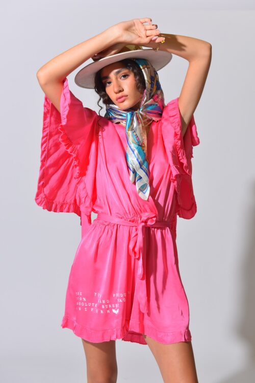 Pink Silk Overall HANDMADE