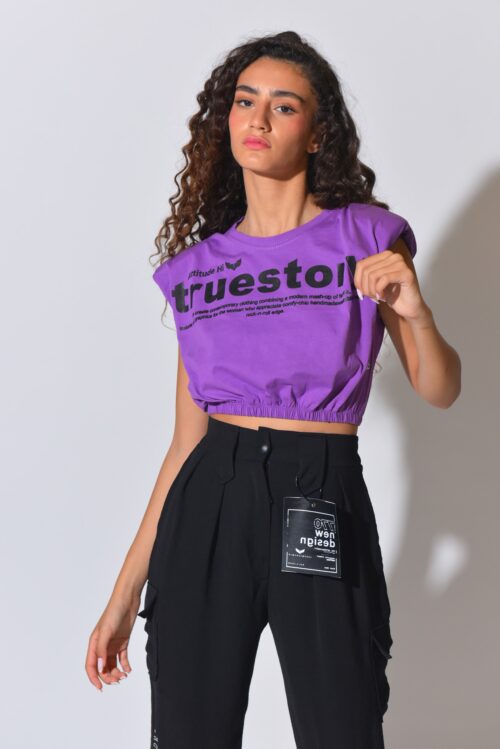 Purple Sleeveless Shirt  TRUESTORY
