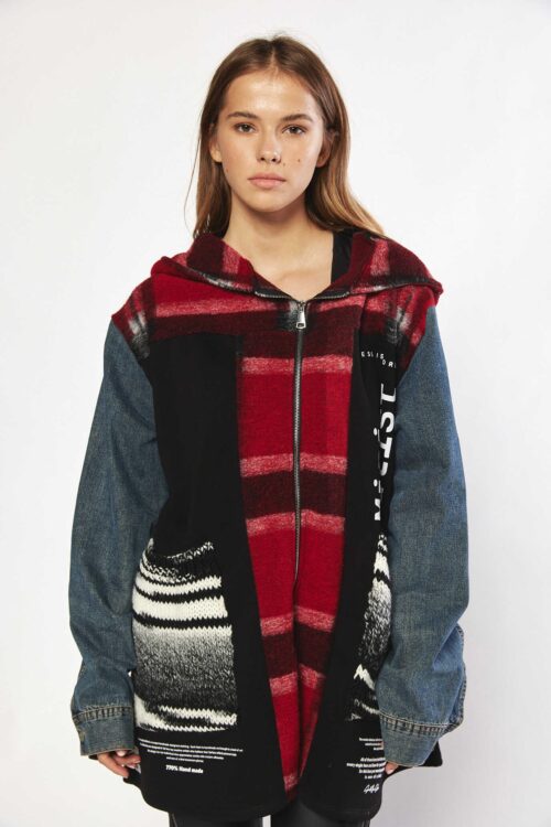 Blue Denim With Knit Coat  MINIMALIST