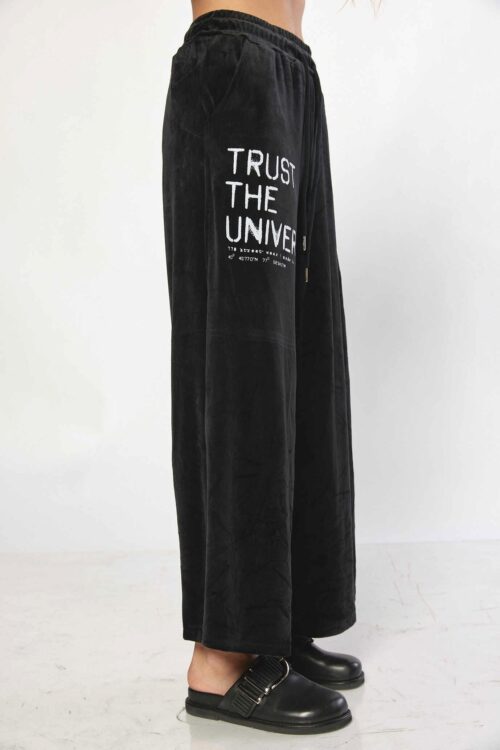 Designed Black Velvet Pants TRUST