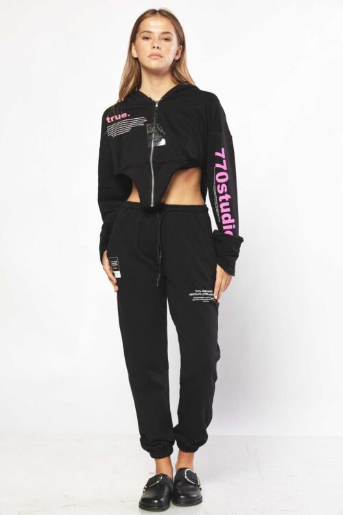 Black Color Jogger Two Piece Set STUDIO