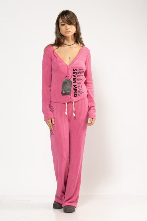 2 Piece Pink Knit  Set  MIND