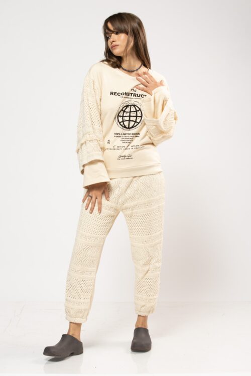 2 Piece Cream color Knit  Set  770