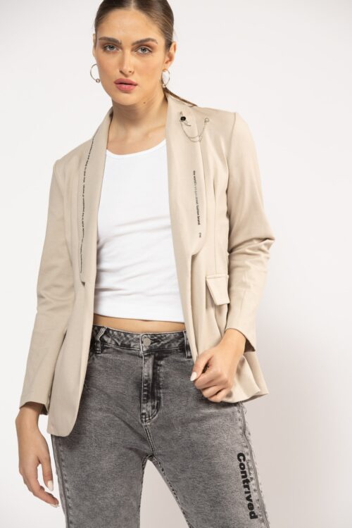 Beige  Blazer Jacket  FASHION