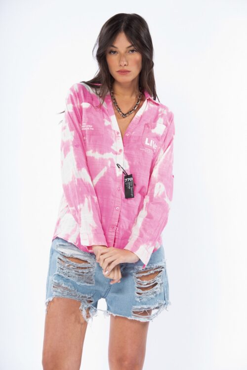 Buttoned up Tie Dye Shirt LIVE