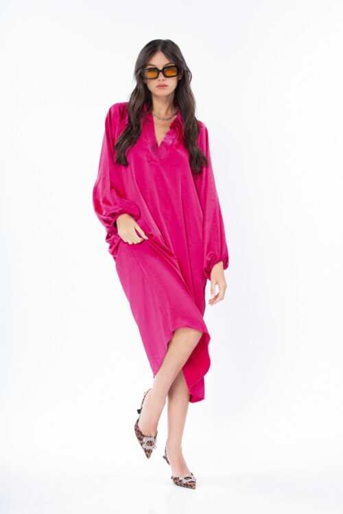  Satin Wide Cut Galabia Dress SEVEN