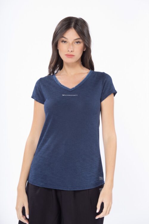 Washed Basic Rib T Shirt 770