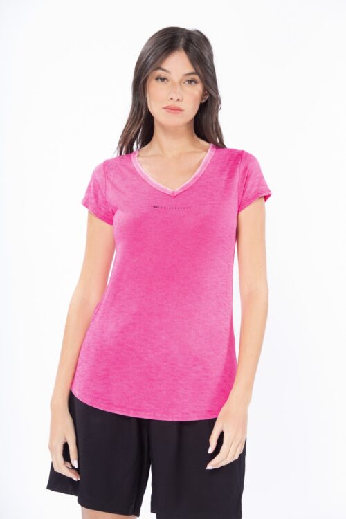 Washed Basic Rib T Shirt 770