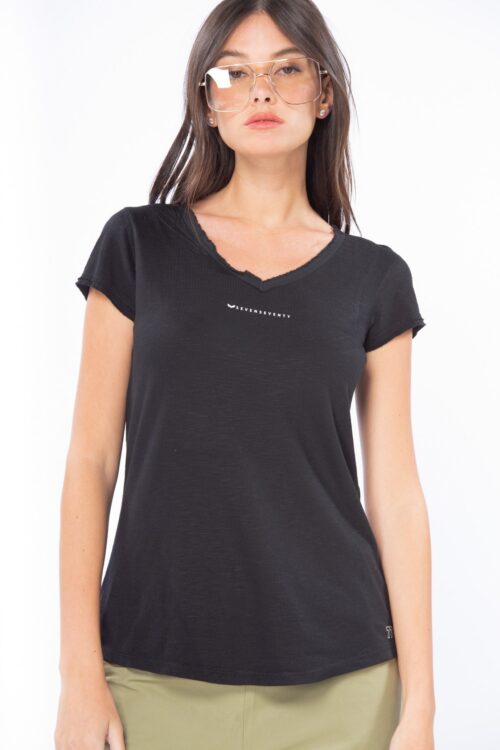 Washed Basic Rib T Shirt 770