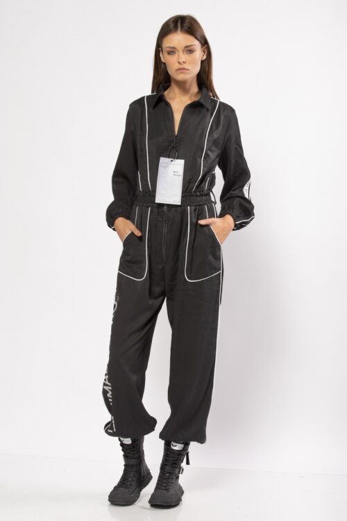 Black  Designed  Long Jumpsuit  MINIMAL