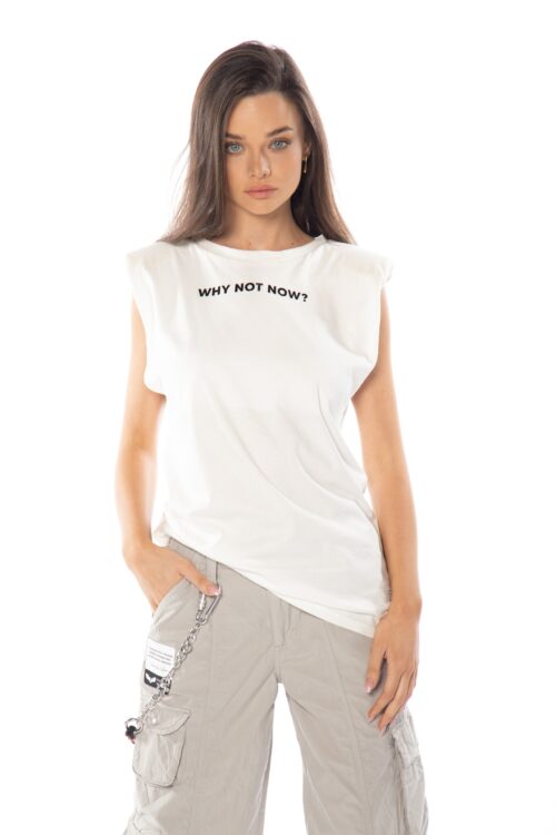 Sleeveles tee shirt  WHY NOT
