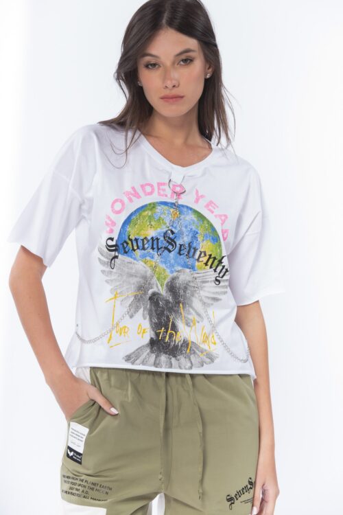 T- Shirt With Chains WONDER YEAR