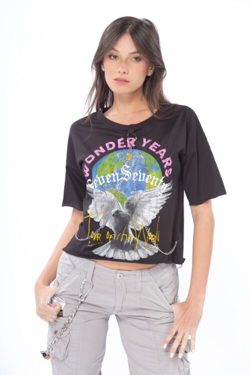 T- Shirt With Chains WONDER YEAR