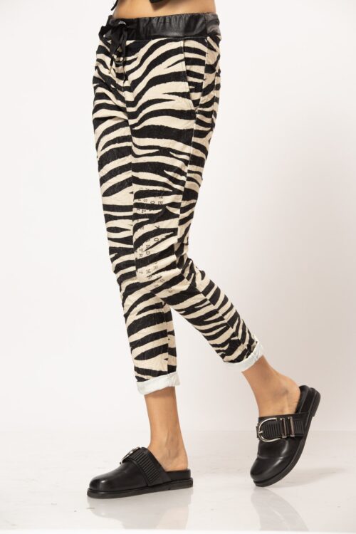 Designed Zebra Jogger Pants  ZEBRA