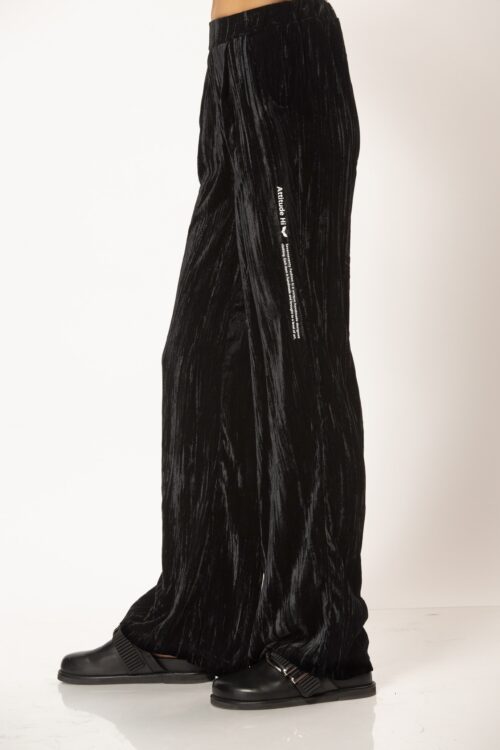 Designed  Black  Velvet  Elegant  Pants  ATTITUDE