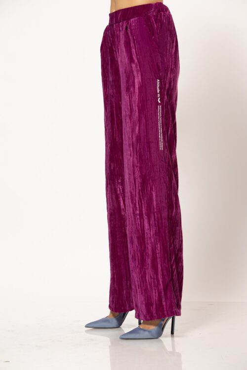 Designed  Purple Velvet  Elegant  Pants  ATTITUDE
