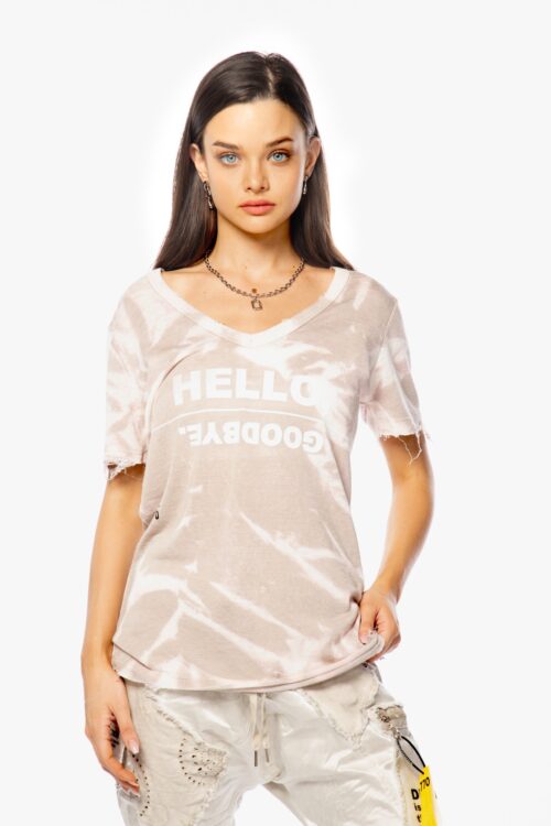 Tie Dye  T Shirt  HELLO