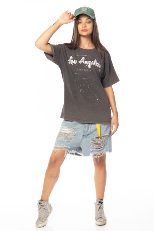  Designed Washed T- Shirt  LA